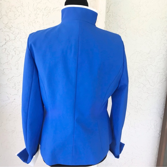 Nina McLemore Jacket Royal Blue White Striping, Sz 8 - Picture 5 of 7